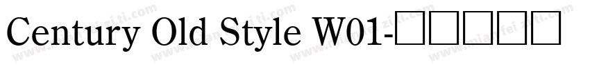 Century Old Style W01字体转换